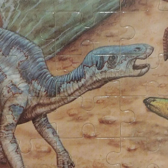 100-Piece Dinosaur Puzzle on Wooden Backing NWT - Picture 5 of 5